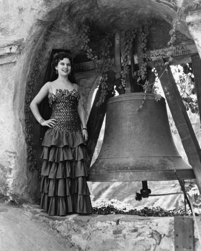 Floretta Cortez by the old mission bell