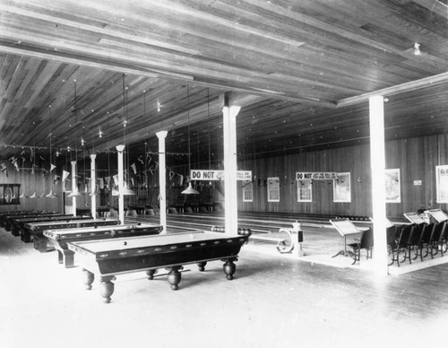 Bowling alley and billiard parlor