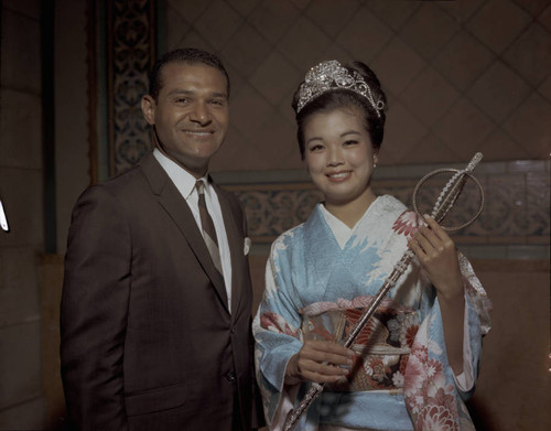 Councilman Billy Mills with Nisei Week queen