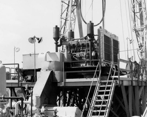 Oil derrick platform, a view