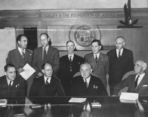 Civil Defense officials, group photo