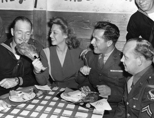 Dinah Shore at the Hollywood Canteen