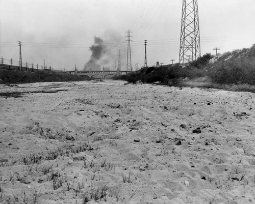 A dry Los Angeles River