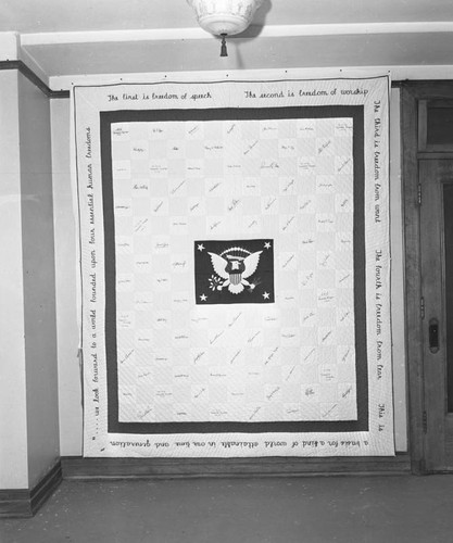 Quilt on display