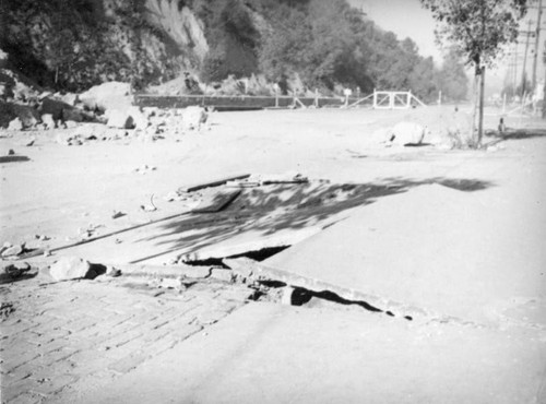 Damage from the Elysian Park landslide