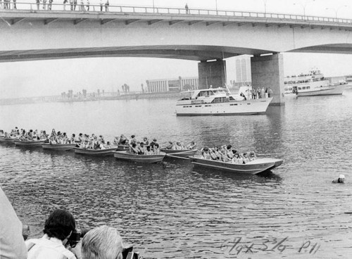 Jack LaLanne swims Long Beach Harbor