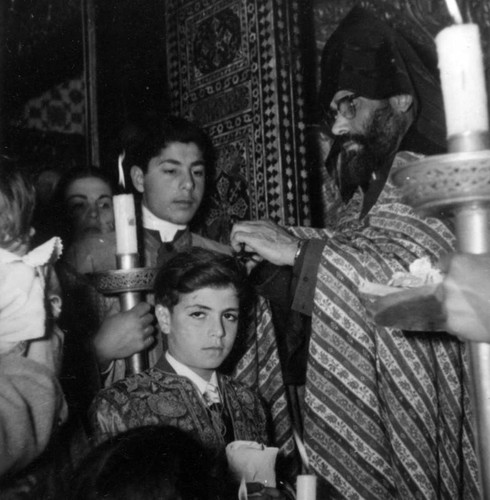 Boy in church