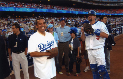 Villaraigosa, Phillips and Weiss, Dodger Stadium