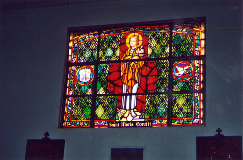 St. Mariana de Paredes Catholic Church, stained glass window