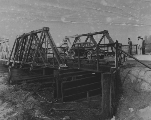 Bridge damaged by fire