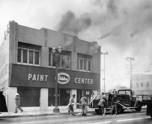 Hoses block busy Lankershim