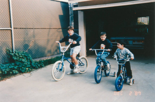 Children on bikes