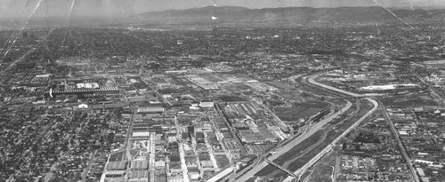 Aerial view of the Los Angeles River