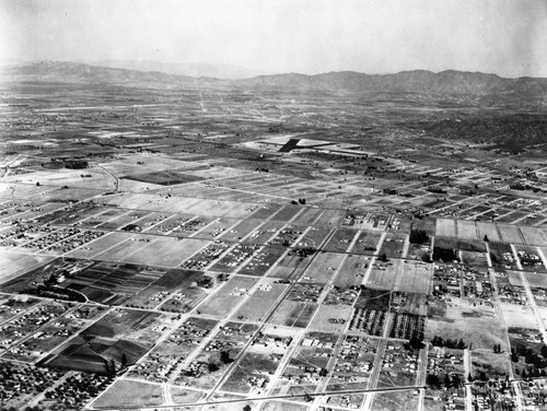 Aerial view of United Airport in Burbank