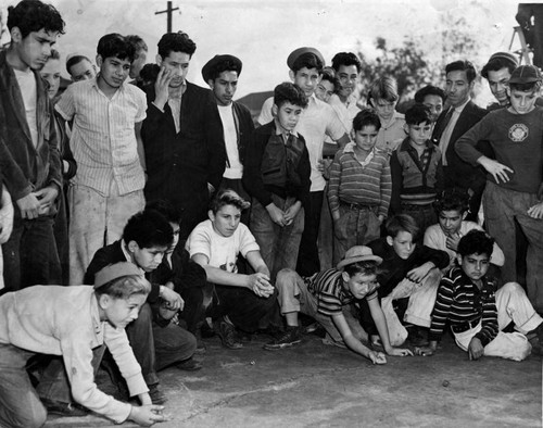 Marbles tournament at Downey Playground