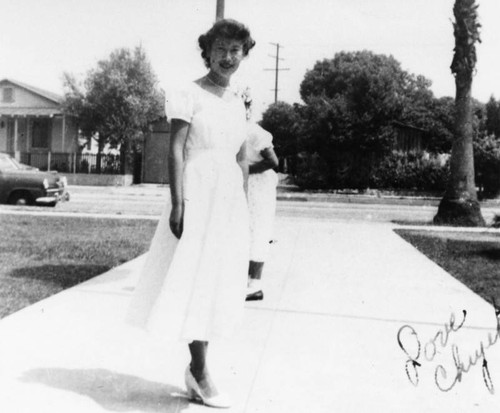 Woman graduating from school