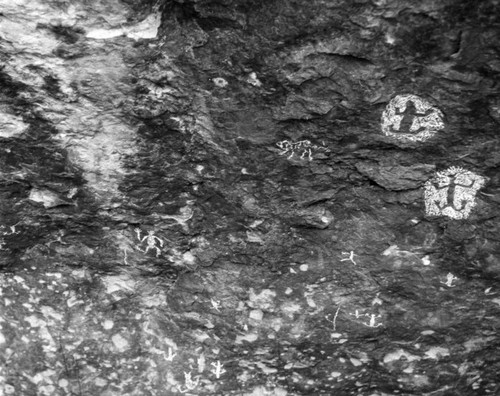 Pictographs in cave, Santa Monica Mountains