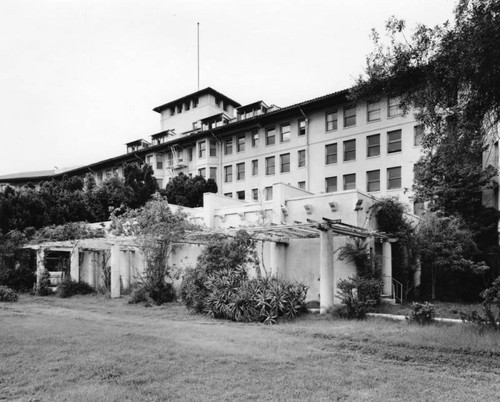 Ambassador Hotel grounds, south wing facade