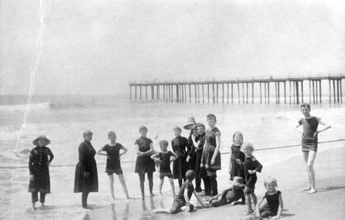 Bathing at the beach in the "Gay Nineties"