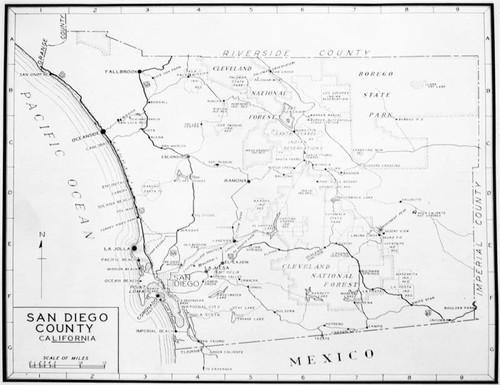 San Diego County map