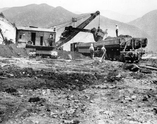 Excavation for the future San Gabriel Dam