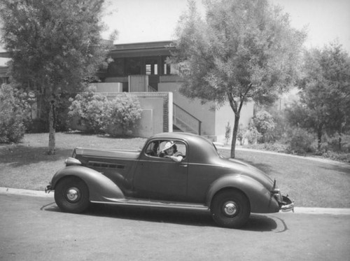 Ethel Schultheis outside Residence 'A