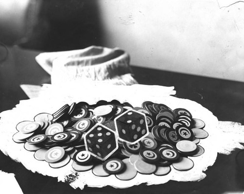 Poker chips taken in raid, Santa Catalina Island