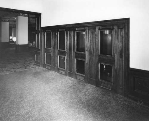 Ambassador Hotel, telephone booths, main lobby