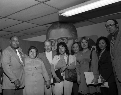 Warren B. Bradley and Manuel Lopez at community event