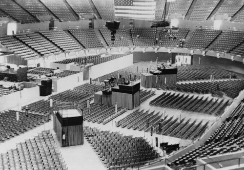 Sports Arena interior prior to opening of democratic convention