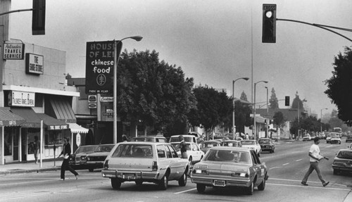 Business district in Pacific Palisades