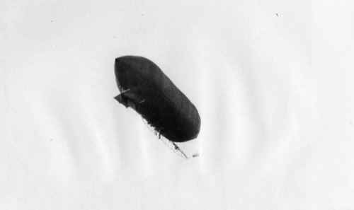 Dirigible seen against sky