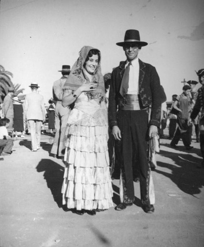 Dressing up for the anniversary of the City of Los Angeles in El Pueblo