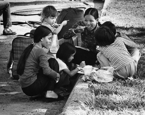 Vietnamese refugees at Camp Pendleton