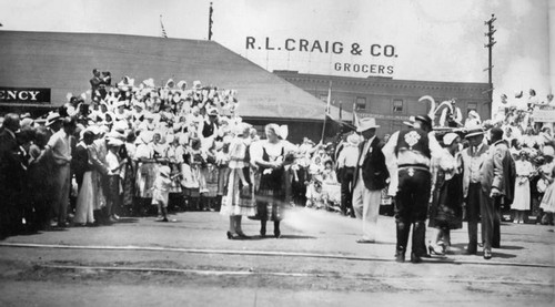 Welcoming party for Czechoslovakians, 1932 Olympics, view 3