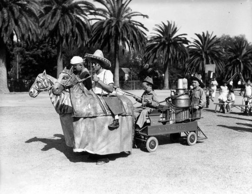 Children's circus in a playground, views 9-11