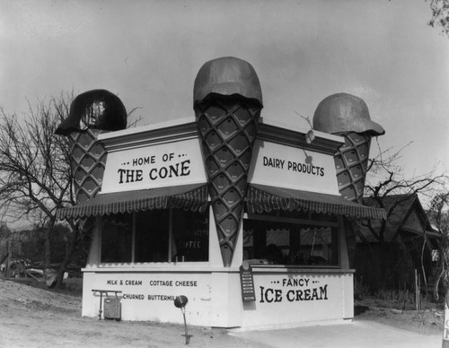 Cone ice cream parlor