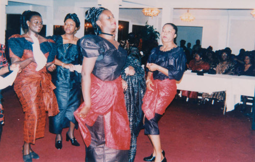 Mourners dancing, W.K. Anin's funeral ceremony