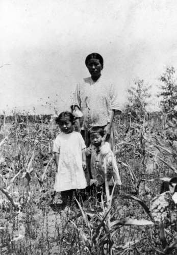 Korean woman and children