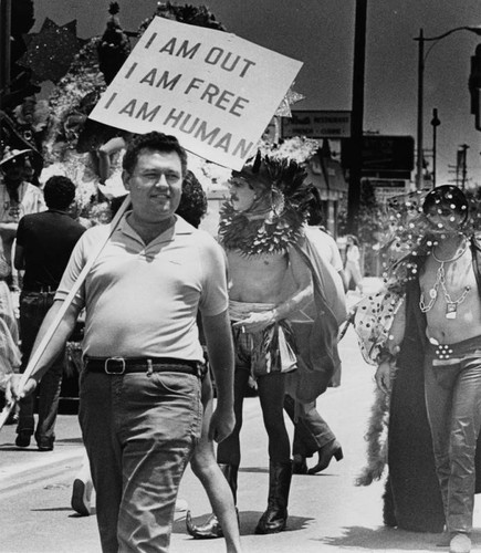 Participant in the Gay Pride Parade