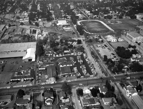 E.K. Wood Lumber Co., Philadelphia Street and Gregory Avenue, looking north