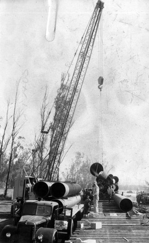 Unload pipe for massive gas line