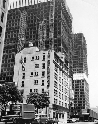 Southland Hotel dwarfed by towers