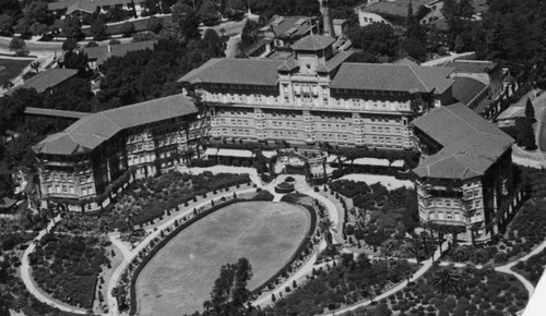 Huntington Hotel and grounds, aerial