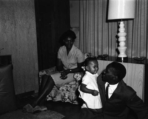 Unidentified African American family at home