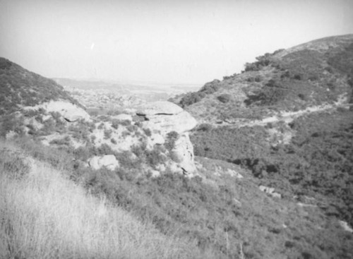 Santa Susana Pass through two hills