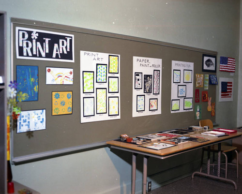 Art exhibit at Angeles Mesa Elementary