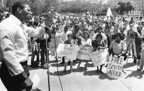 Anti-apartheid rally at USC