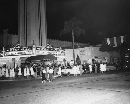 Crowd gathered at Fox Westwood Village