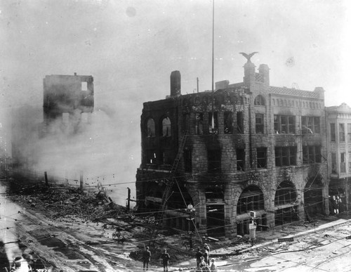 Los Angeles Times Building after bombing